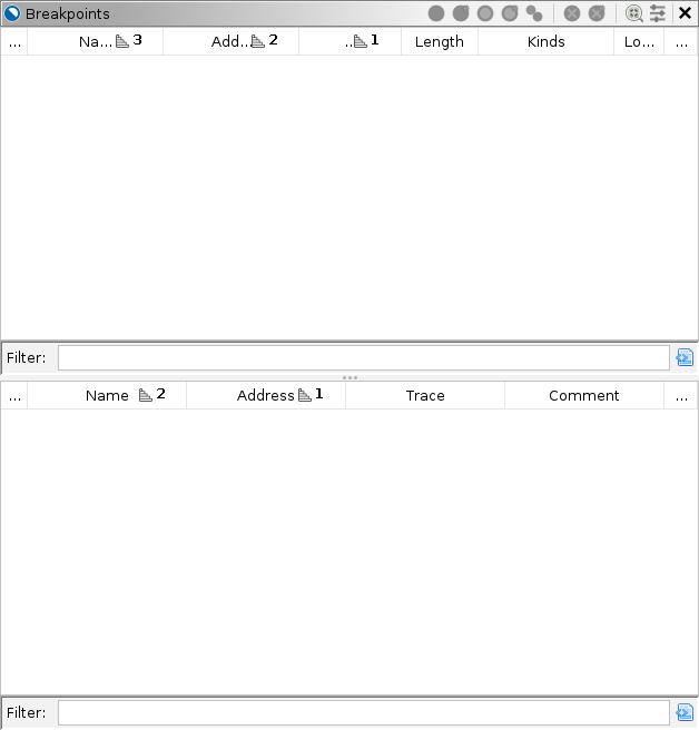The breakpoints window