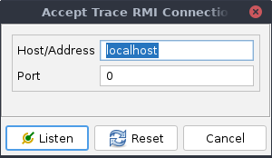 TraceRMI Accept Dialog